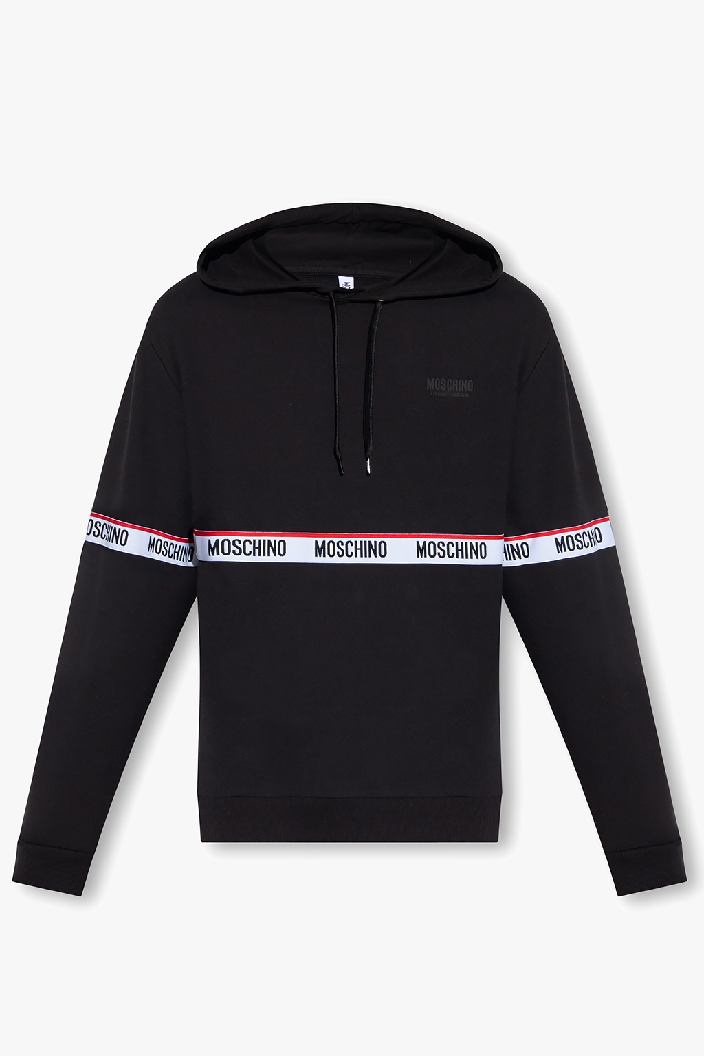 Black moschino discount hoodie mens